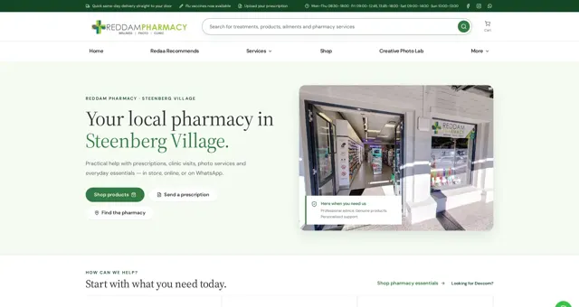 Reddam Pharmacy website