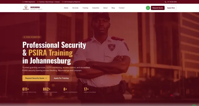 Mukundwa Security Hub website