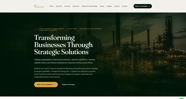 Elombe Elevate website